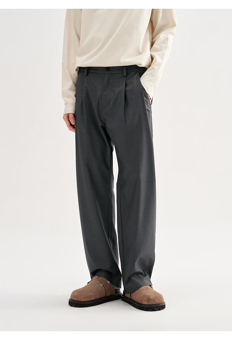 CHINISM CH Men's Trousers, Spring And Autumn Style, Loose-Fitting, Soft, Versatile, Straight-Leg, Draping, American-Style Casual Pants for Men, CCKB18N3157 5