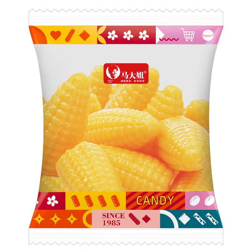 马大姐 玉米软糖 500g/袋 婚庆喜糖 橡皮糖 怀旧零食糖 商务糖 儿童零食