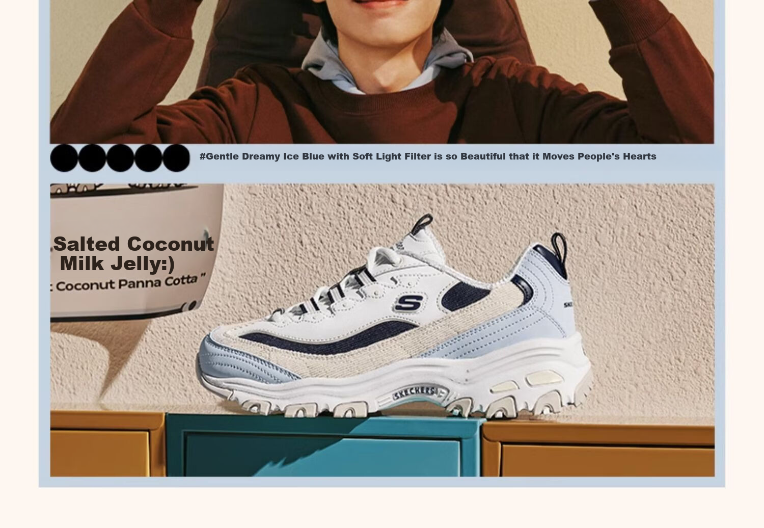 Skechers Milk Tea Bear | Retro Trendy Panda Dad Shoes, Couple's Height-Increasing Sneakers for Men And Women, 894282 5