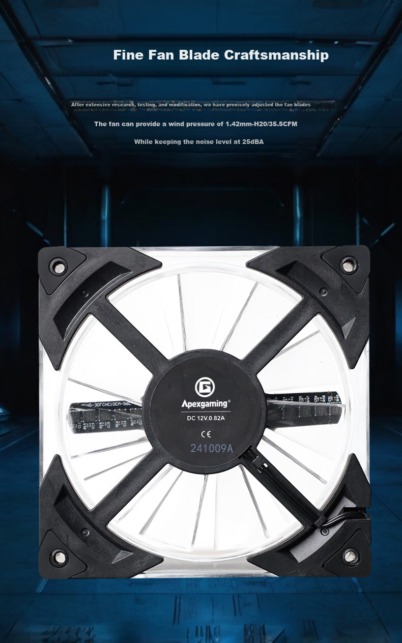 Apexgaming Magic Cool MC-120HG 3D Holographic Projection Fan / Customizable 3D Dynamic Image 5