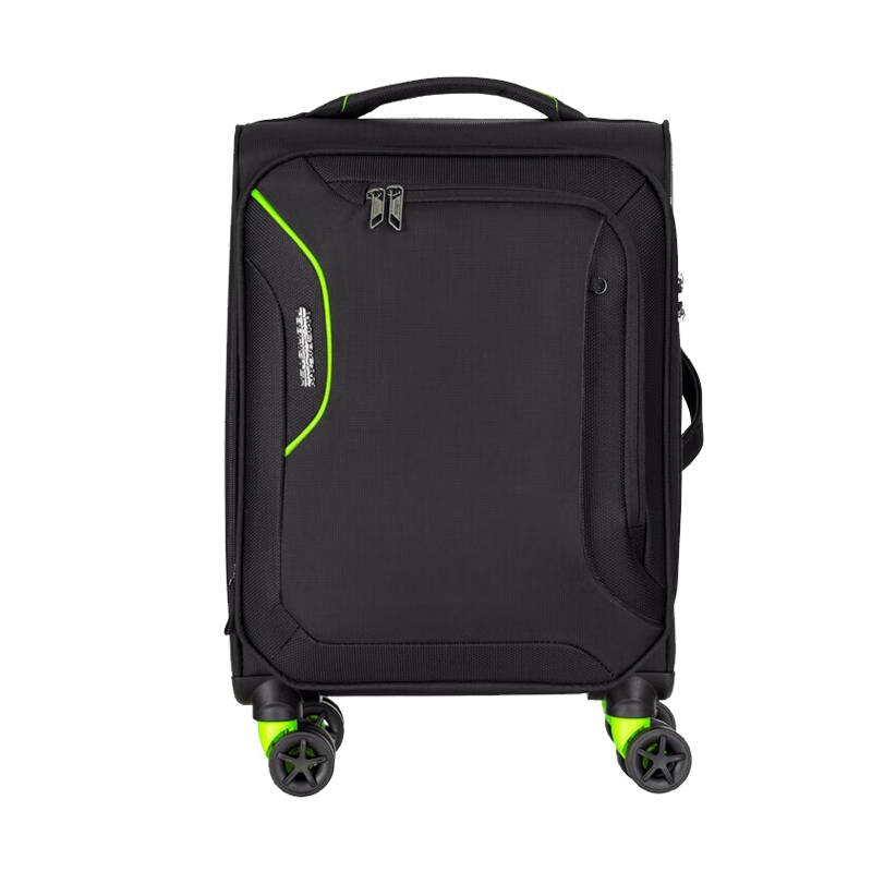 AMERICAN TOURISTER Luggage, 20-Inch Carry-On Suitcase, Expandable Trolley Case, Travel Case, Airplane-Friendly Business Lockable Suitcase, DB7 Black