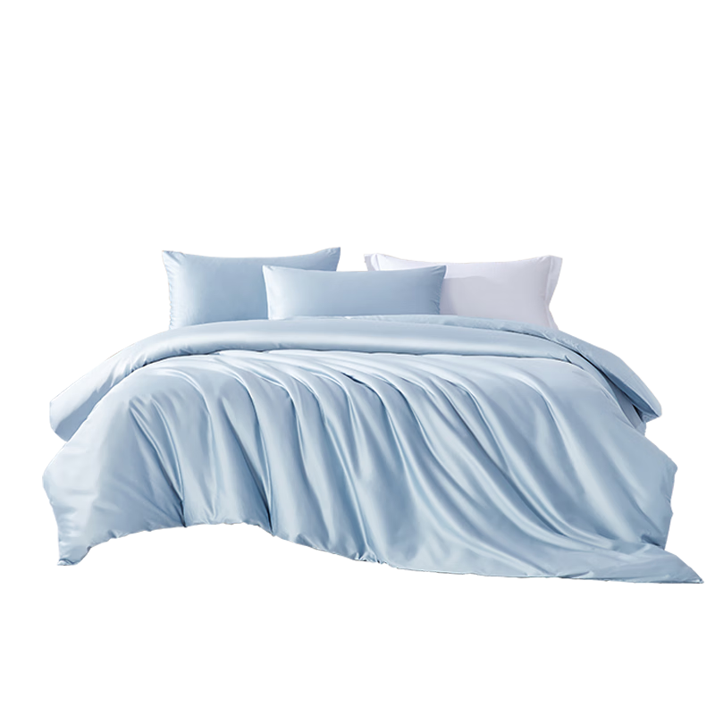 BEYOND Home Textiles 60-Count Long-Staple Cotton Pure Cotton Duvet Cover, All-Cotton Quilt Cover, Single Piece Set, Simple Style (Yuanchuan Blue), 220*240cm