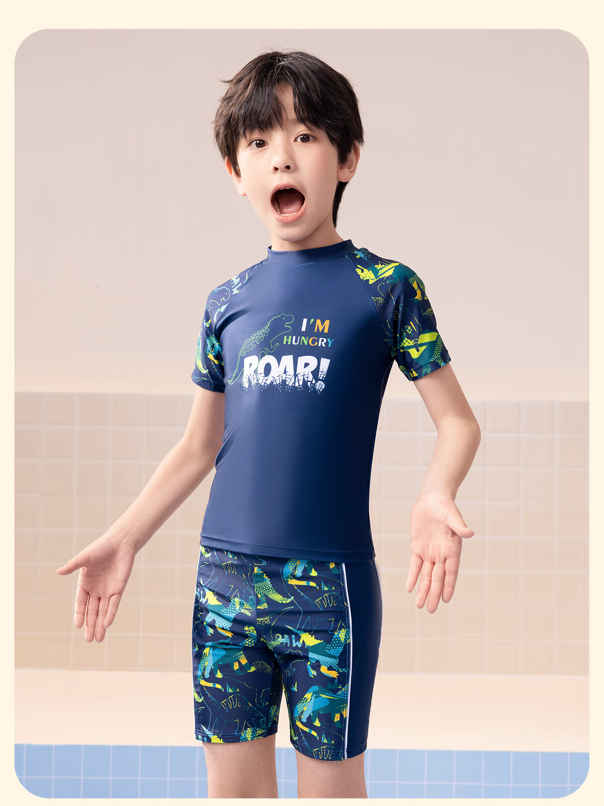 361° Children's Two-Piece Swimsuit, Baby Swimwear for Boys, Hot Spring Swimming Suit, Cartoon Cute Long-Sleeve Diving Suit 21