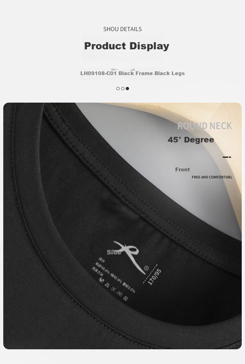 LangSha Short-Sleeve Vest for Men, Round Neck, Simple Design, Lightweight, Sweat-Absorbing, Breathable, Men's Sports Casual Wear 8
