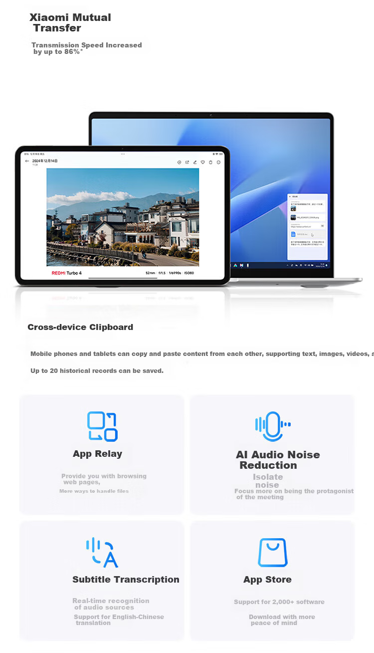 MI Notebook, Redmi REDMI Book 14 2025 Thin And Light Laptop, High-Performance Intel Core 5-220H, Office Laptop 7