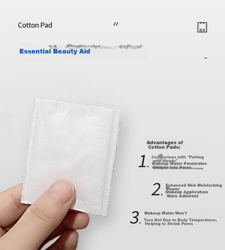 ITO Cotton Pads, 180 Pieces * 1 Pack, Double-Sided Three-Layer Wet Compress Water-Saving Makeup Remover Pads, Facial Cleansing Pads for Face And Eyes, Thick Versio 4