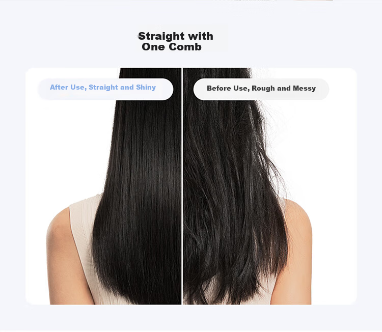 Mijia Xiaomi Wireless Straightening Brush, Mini Portable Hair Styling Comb with Negative Ions for Hair Protection, Straightening Iron And Comb, Birthday Gift for Girlfriend, Yunjin Purple 6