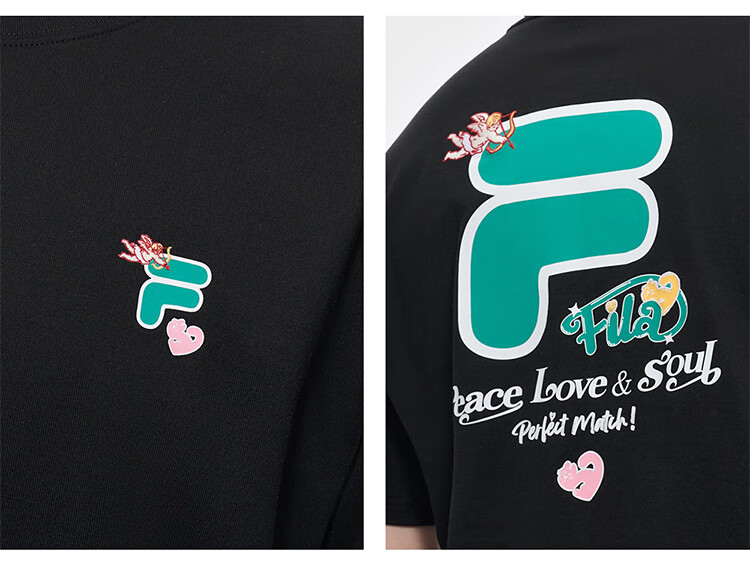 FILA FUSION Official Trendy Brand Zhang Hao Couple Knit Short Sleeve Breathable Cool Casual T-Shirt 15