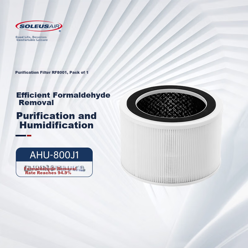 SOLEUSAIR Humidifier with No Mist, Constant Humidity And Temperature, Integrated Air Purification System, Air Filter RF8001 (Suitable for 800J1) Gift