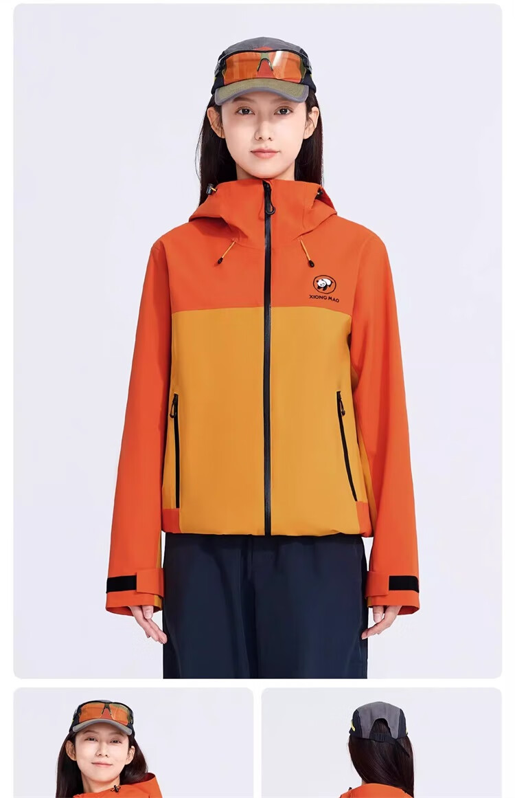 CAMEL Panda Single-Layer Outdoor Windproof Waterproof Mountaineering Cycling Jacket A35BA18158 Phantom Black XS 25