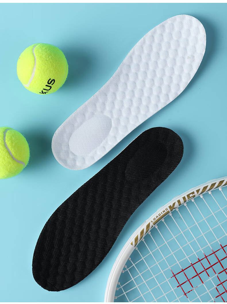 FOOTOPPO Men's Rebound Sports Insoles Shock Absorption Elastic Thickened Soft Cushioned Insoles for Long Standing 18