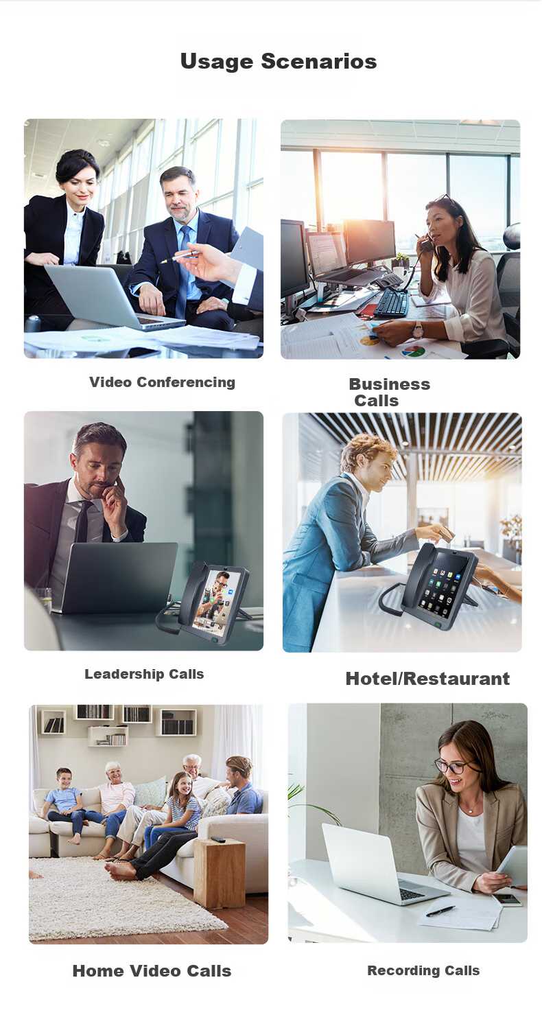 Yijiatong Android Smart Visual Telephone Landline 1S Premium Version 4+64GB 4G Full Network Large Screen Video Internet Recording for Business Hotel Reception Elderly 1
