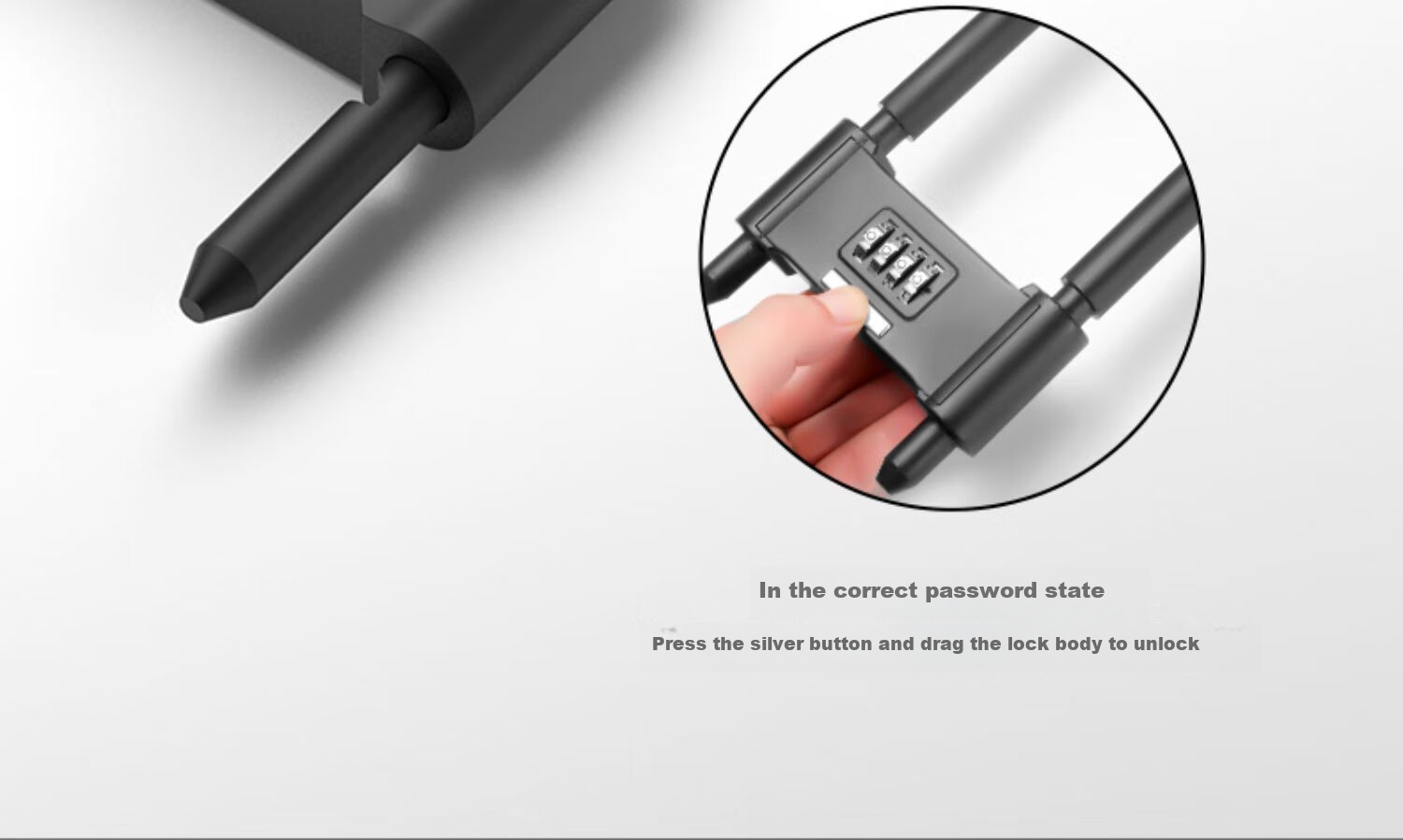 Chugong U-Shaped Lock Password Lock, Glass Door Lock, Anti-Shear And Anti-Pry, Shop Anti-Theft Double-Opening Door Motorcycle U-Shaped Lock Hardware 6