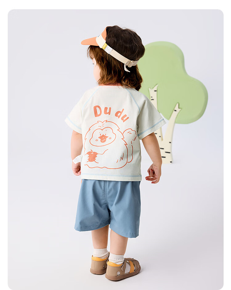 BALABALA Baby Short-Sleeve Set, Boys' Summer Outfit, Girls' Stylish Two-Piece Set, Fashionable Fresh Cute 208225119201 13