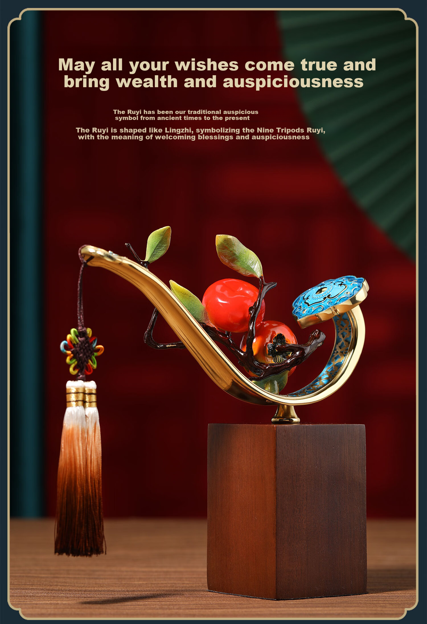Damingtongjiang, Auspicious Copper Persimmon Ornament, Living Room Entrance Hallway Wine Cabinet Decoration, Housewarming Gift, Moving Present, Grand Opening Gift 5