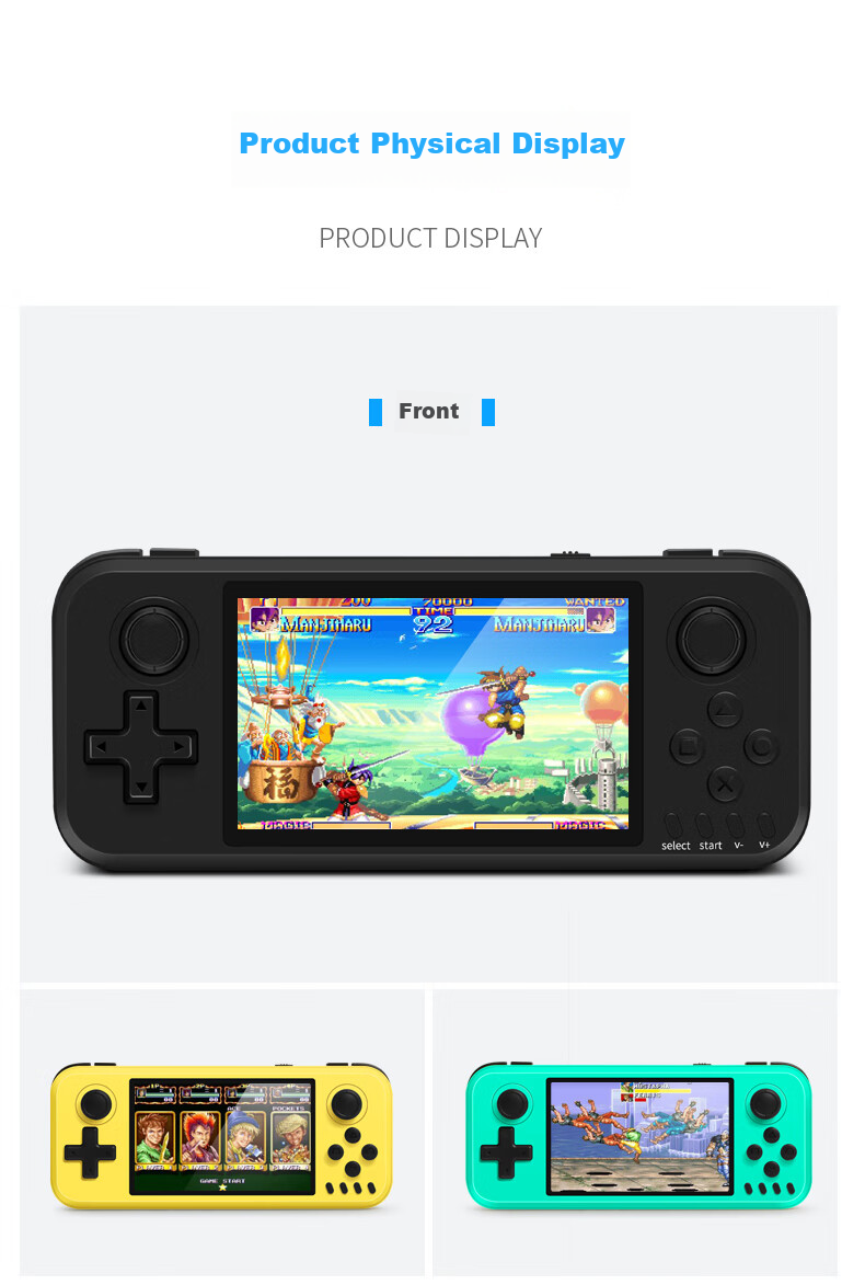 Xiaobawang Q400 Game Console, PSP Handheld, Switch Dual Joysticks, HD Screen, GBA Classic Arcade Games, Supports Multiplayer Battles, Portable Handheld Console 18