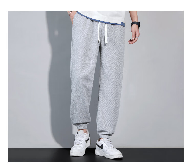 NASA GISS Casual Pants for Men, Loose Fit with Drape, Herringbone Trousers, Wide-Leg Slimming Straight Pants, Black Straight Leg, Size M 2
