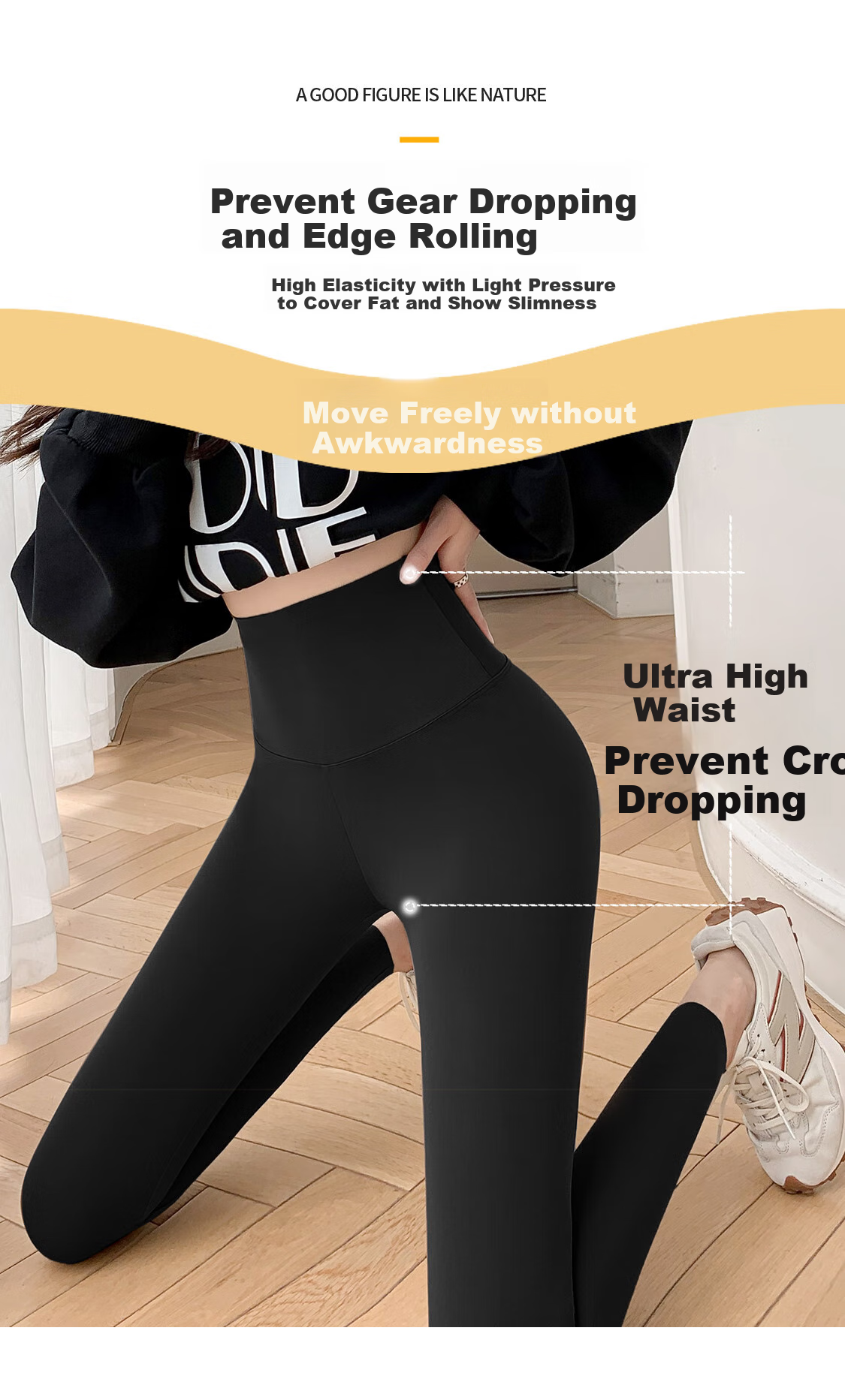 LangSha High-Waisted Tummy Control Leggings for Women, 400g Slimming Thermal Underwear, Warm Cotton Pants Suitable for Yoga, Butt-Lifting And Outdoor Wear 8