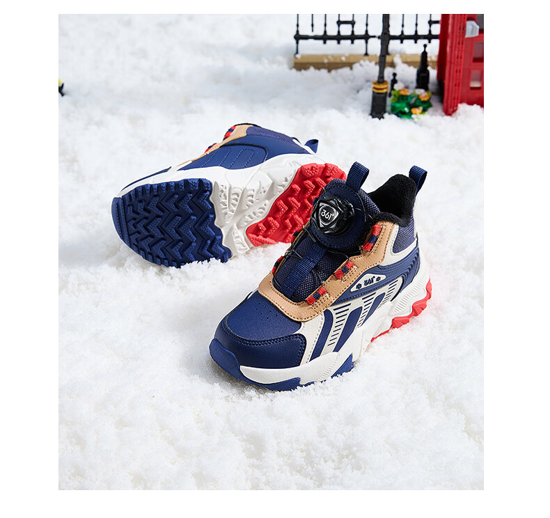 361° Kids Winter Cotton Shoes 24 Size Unisex Toddler Outdoor Warm Fleece Lined Durable Cotton Shoes Purple 30 11