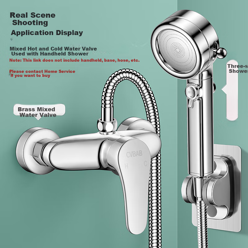 CVBAB Shower Mixing Valve, Bathroom Hot And Cold Water Faucet, Thickened Brass Concealed Installation, Shower Switch Mixing Valve CV1322