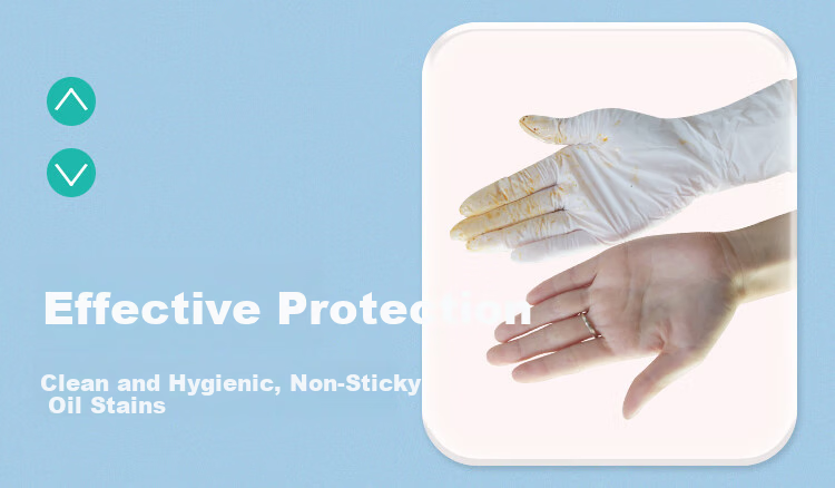 WOLSGIN Disposable Nitrile Gloves, Thick Work Safety Laboratory Gloves, 100 Pieces/box, Large Size L 4