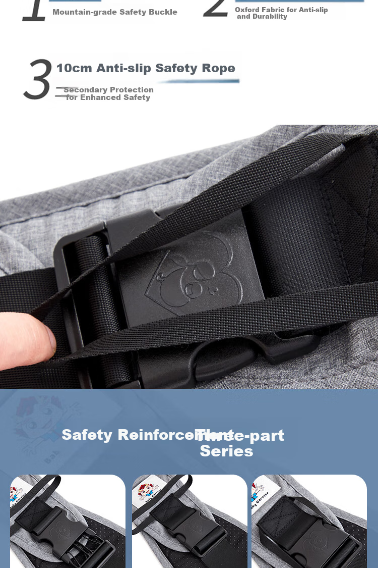 FENYE Baby Carrier, Hands-Free Baby Backpack for Outdoor Use, Front-Carrying Infant Carrier, Children's Outdoor Accessory, Gray 8