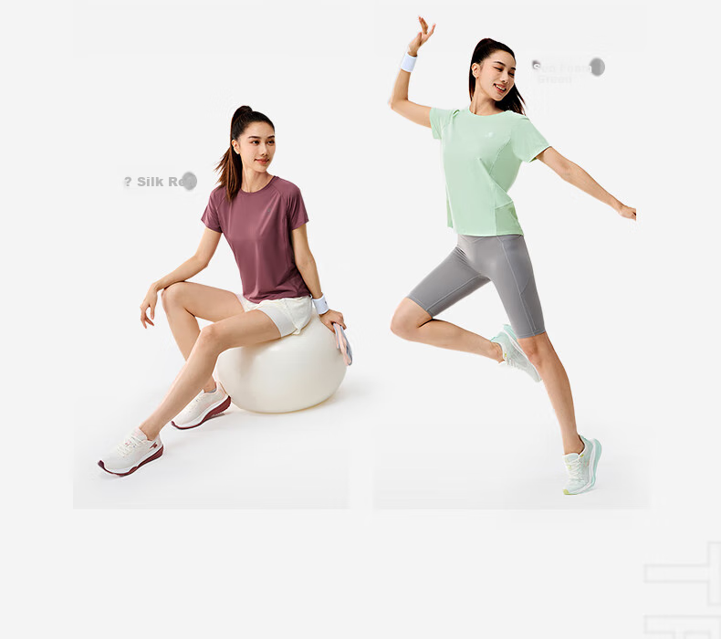 361° Women's Short-Sleeve Summer Clothing, New Cool-Feeling T-Shirt, Sun Protection Shirt, Ice Silk Athletic Running Top 662524116-2 8