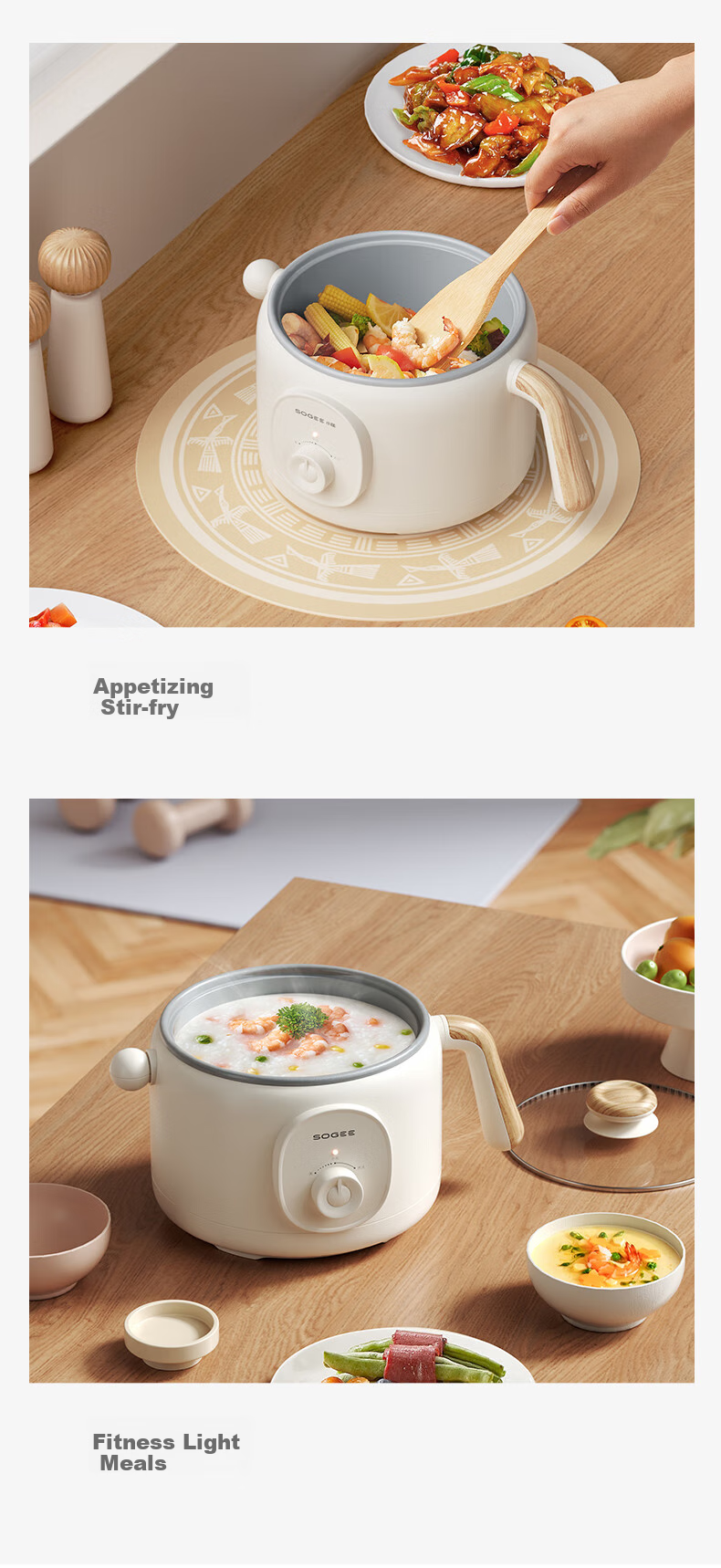 Xiaozhi 2L Electric Cooking Pot, Low-Sugar Rice Cooker, Electric Hot Pot, Small Electric Pot, Dormitory Steamer, Instant Noodle And Hot Pot, Smart Computer-Controlled Multifunctional Pot DZG08DT [New Year's Gift] 13