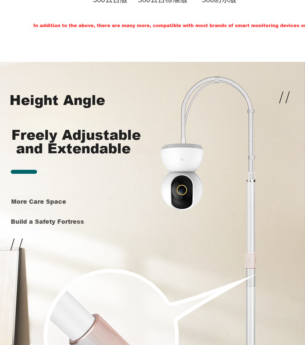 COMPCCTV Surveillance Camera Floor Stand, Indoor Movable, Suitable for Xiaomi, Yingshi, Haima, Dadabi, Huawei, TP-Link Cameras 5