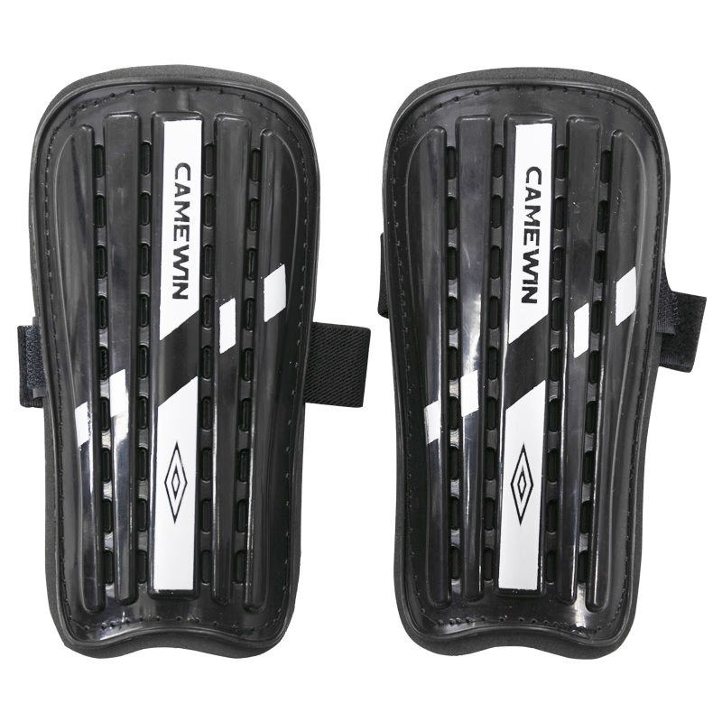 CAMEWIN Soccer Shin Guards for Youth, Men And Adults, Strap-On Design, One Pair, Leg Protection for Matches And Training, Protective Gear, Black
