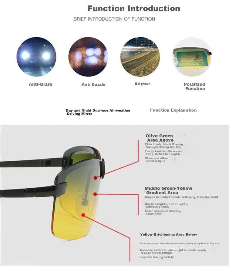 GOGOSOON Polarized Night Vision Glasses, Photochromic Sunglasses for Men, Driving Glasses, Fishing Sunglasses, Day And Night Dual-Use Driving-Specific Glasses 2