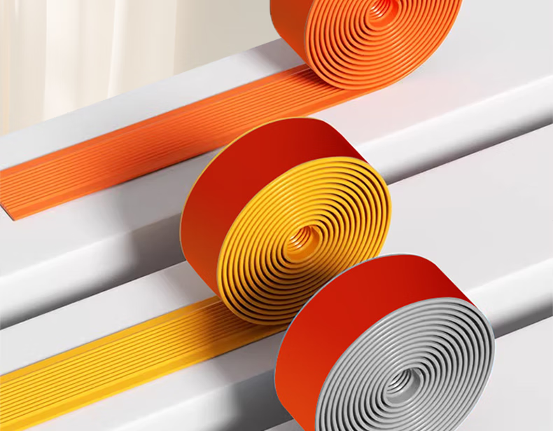 Omai Stair Anti-Slip Strips Self-Adhesive Step Stickers Floor Pressure Strips Non-Slip Pads Ramp Indoor Outdoor Orange 2 Meters 1