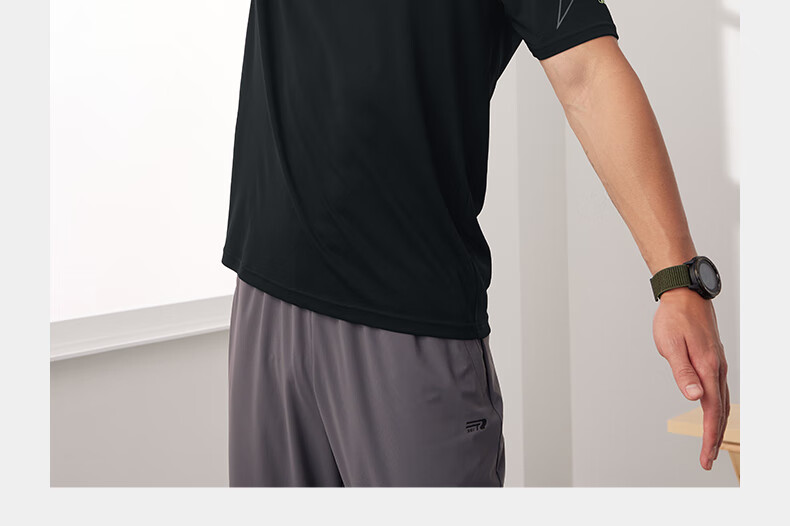 361° Men's Short-Sleeve T-Shirt, Summer Quick-Dry, Loose-Fitting Athletic Running Fitness Casual Top, Half Sleeve, 652524101-2 41
