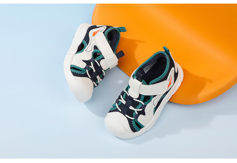 Dr. Jiang Toddler Walking Shoes Summer Boys Casual Comfortable Closed-Toe Children's Sandals 2B14A2043BM Dark Blue/Beige Size 30 6