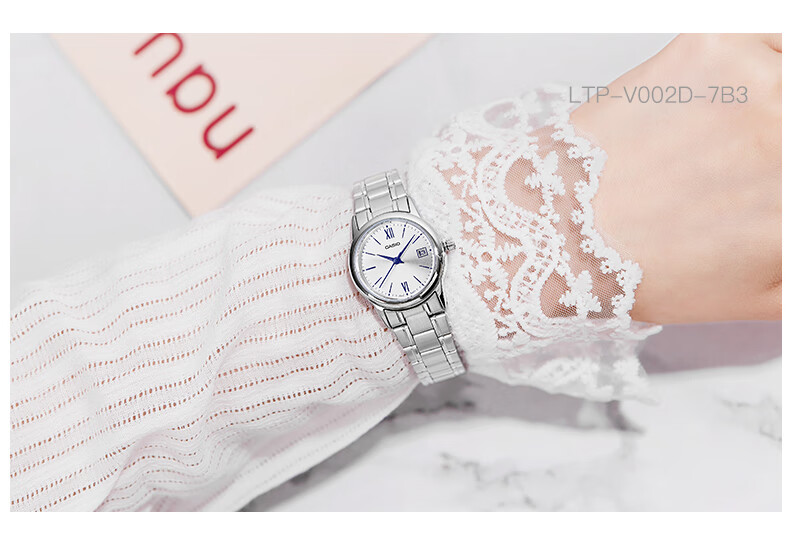 CASIO Women's Watch, Simple Quartz Waterproof Design for Students' Exams [Valentine's Day Gift], LTP-V002D 8