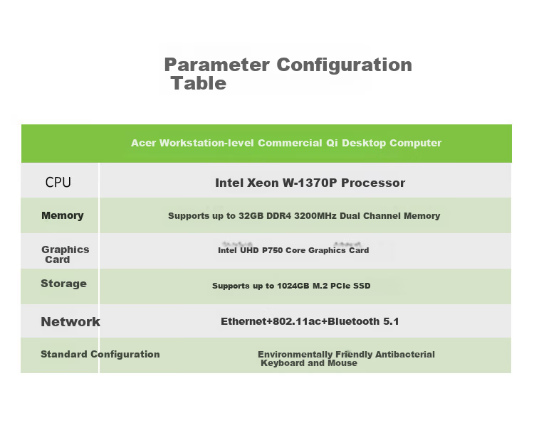 Acer Shangqi High-Performance Desktop Computer Host, Intel Xeon (W-1370P, 16GB RAM, 512GB SSD), AI Modeling High-Performance Custom Versio 14