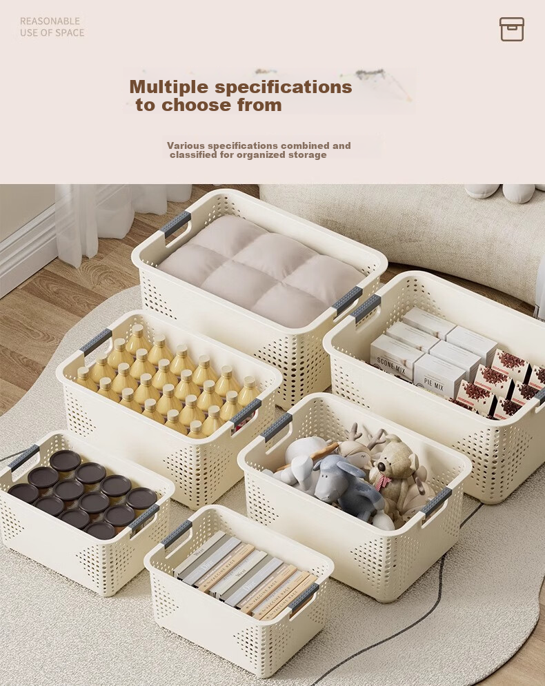 Jiadu Desktop Storage Box, Snack And Toy Organizer, Household Plastic Container, Kitchen Storage Basket, Miscellaneous Item Storage Bi 3