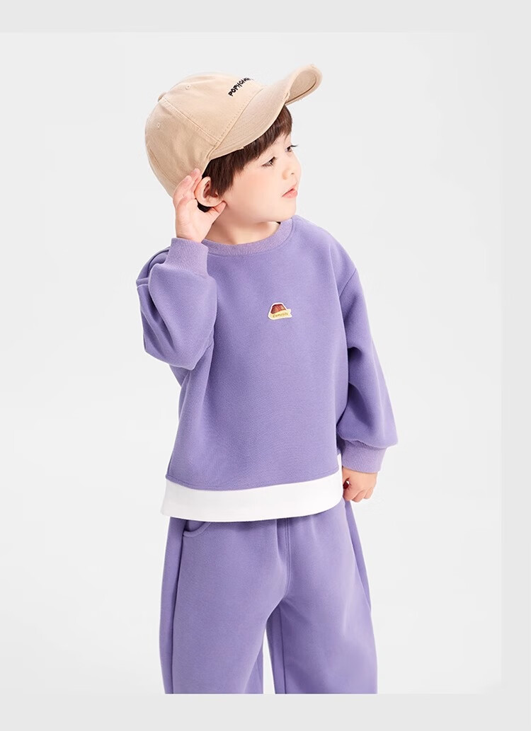 Ciciibear Baby Boys' Sweatshirt Set Spring Autumn Sports Two-Piece Style 300g Fabric College Style 13