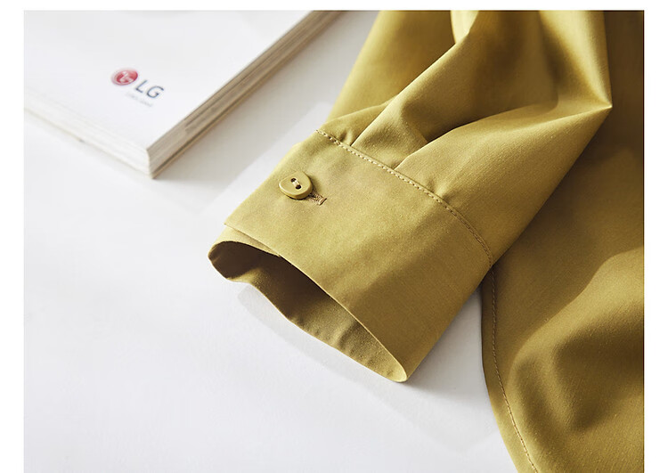 Dme [Commute Shirt] Autumn Simple Fit Drop-Shoulder Long-Sleeve Blouse Women's Top 13