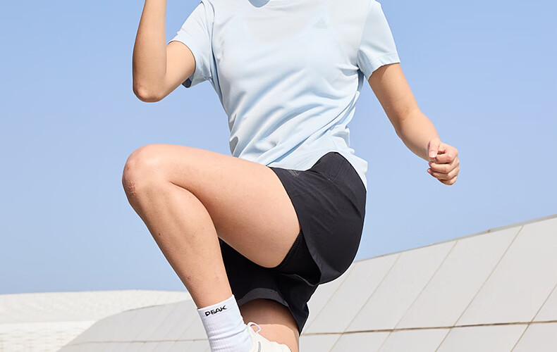 PEAK Quick-Dry Sports Set for Men, Summer Running Casual Badminton Outfit, Breathable Two-Piece Short-Sleeve Shorts for Men DF152001 46