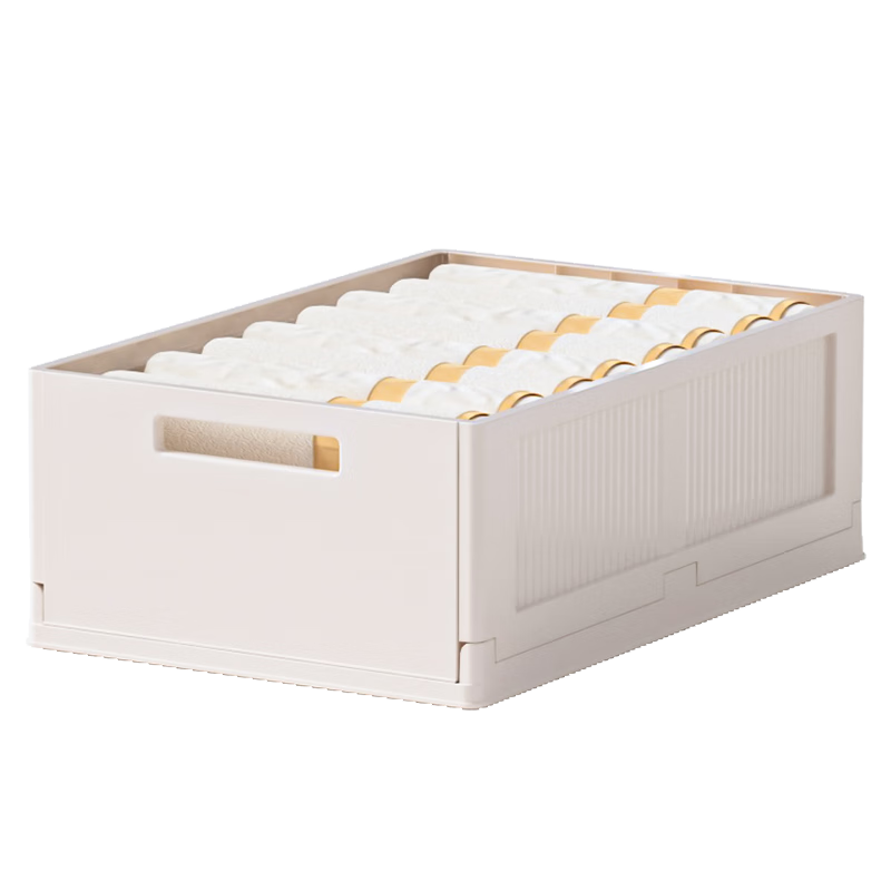 JD Original White Square Series Foldable Storage Box Large Capacity Closet Organizer Basket Underwear Storage Container Extra Large *3