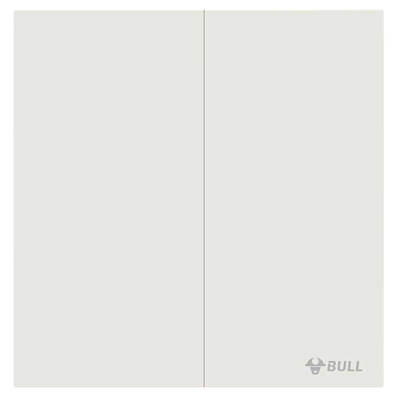 BULL G57 Butterfly Ultra-Thin Skin-Feel Switch Two-Gang Single-Control Large Panel G57K211 Milk Velvet Coffee