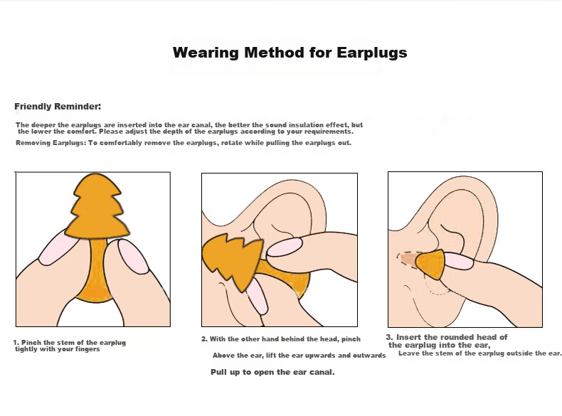 Baoweikang Noise-Reducing Wired Earplugs, Silicone Comfortable Christmas Tree-Shaped Soundproof Earplugs for Sleep, Work And Study 6633 (30 Pairs) 13