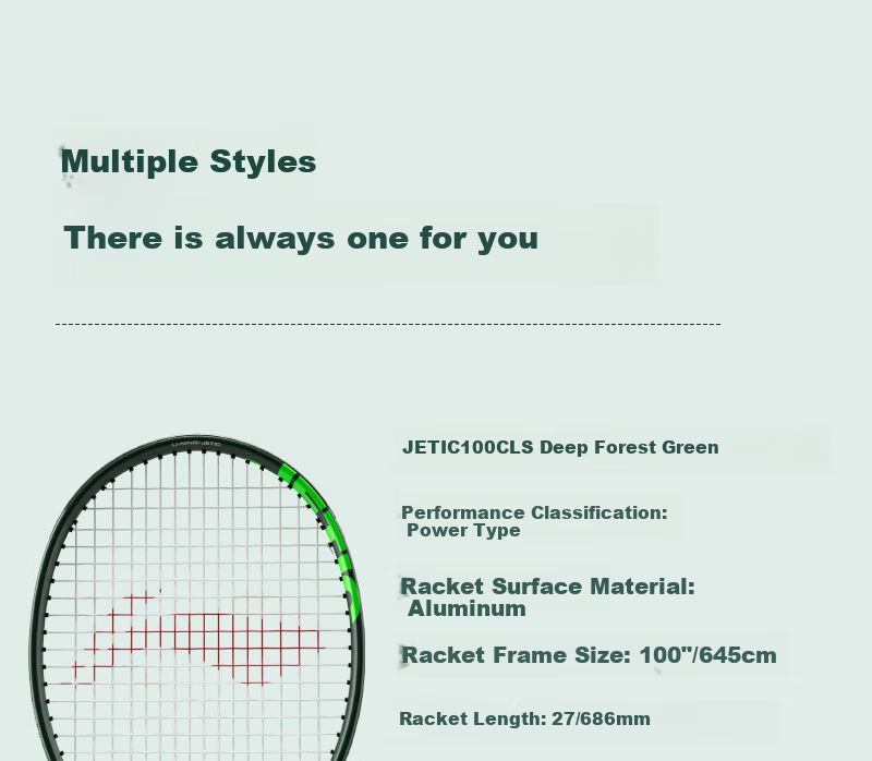 Li-Ning Tennis Racket, Power Type, for Adults And College Students, Beginners, Ultra-Light Professional Racket, Training Single Racket, Deep Dark Gree 17