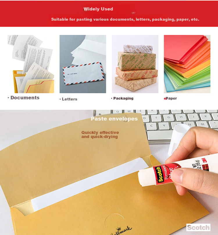 3M Glue Stick, Siga PVP White Strong Glue Stick, Solid Glue/solid Glue Stick/solid Glue Water, 6015, Pack of 5 5