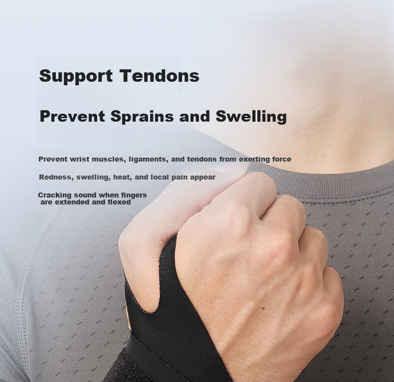 ANTA Sports Wristband for Men And Women, TFCC Tendonitis Fitness Badminton Sprain Compression Wrap Sleeve, Black Single Piece 7