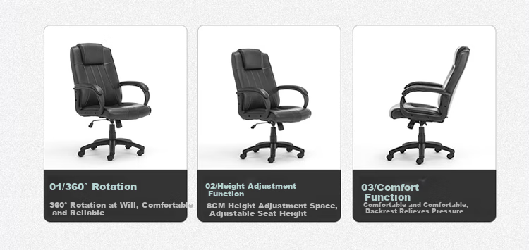 Botai Computer Chair, Executive Chair, Office Chair, Swivel Chair, Staff Chair, Home Chair, Black Leather Chair 9230 2