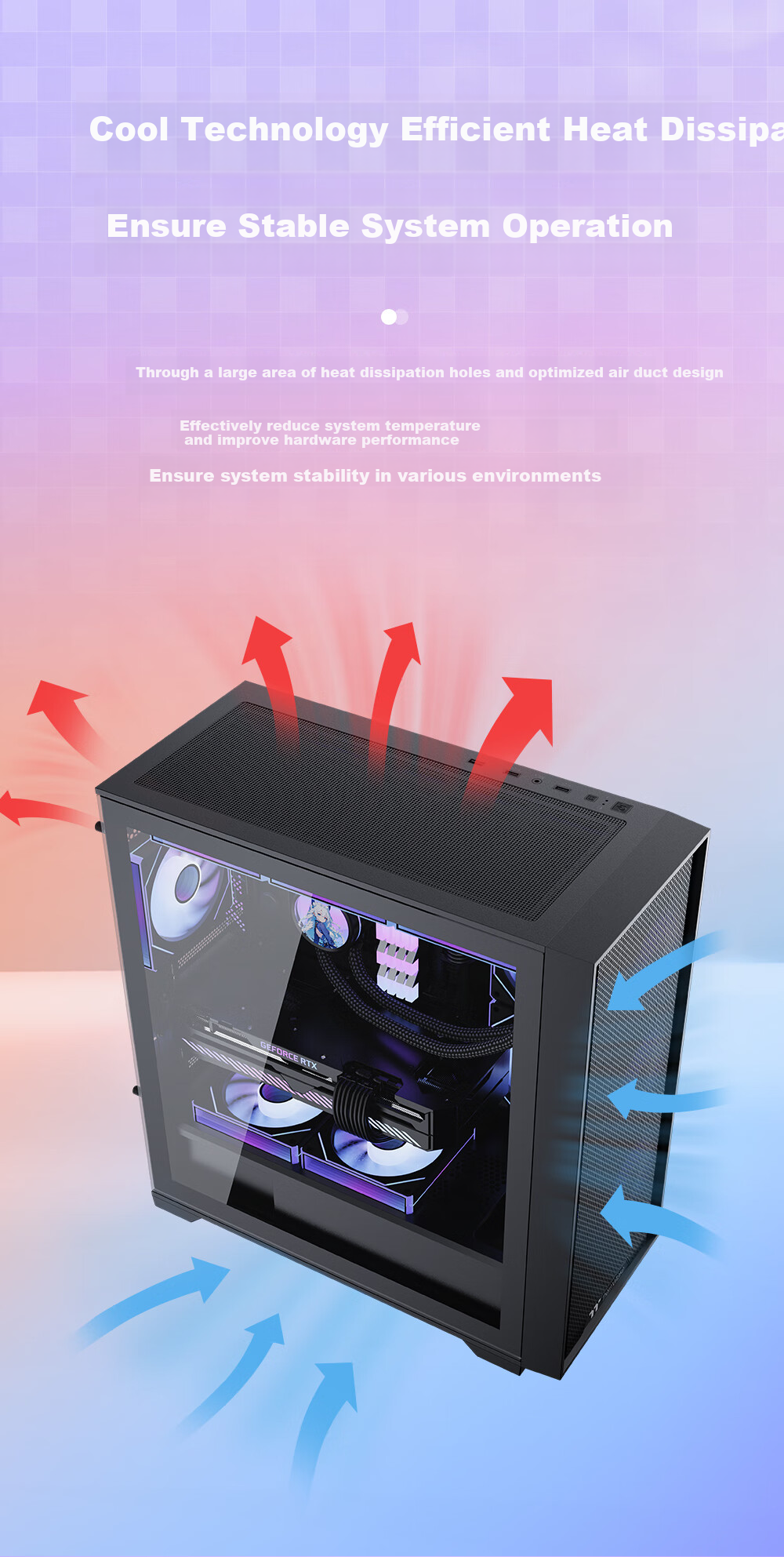 Thermaltake (Tt) Steel Shadow Wind S Black Case Water-Cooled Computer Tower (Supports EATX/Tempered Glass Side Panel/Supports 360mm Water Cooling/High Compatibility/4090 Graphics Card) 8