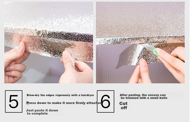 Xiruo Kitchen Oil-Proof Sticker, Heat-Resistant Aluminum Foil Paper, Stove Wall Wallpaper, Drawer Waterproof And Moisture-Proof Self-Adhesive Cabinet Film 15