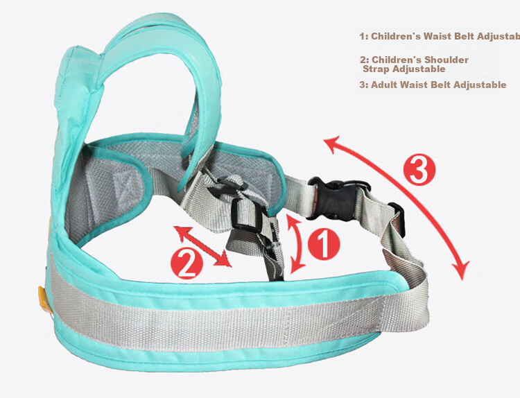 9I9 Children's Electric Vehicle Safety Belt, Baby Safety Strap, Backpack Front And Rear Seat Anti-Fall Reflective Strip with Storage Bag A72 11